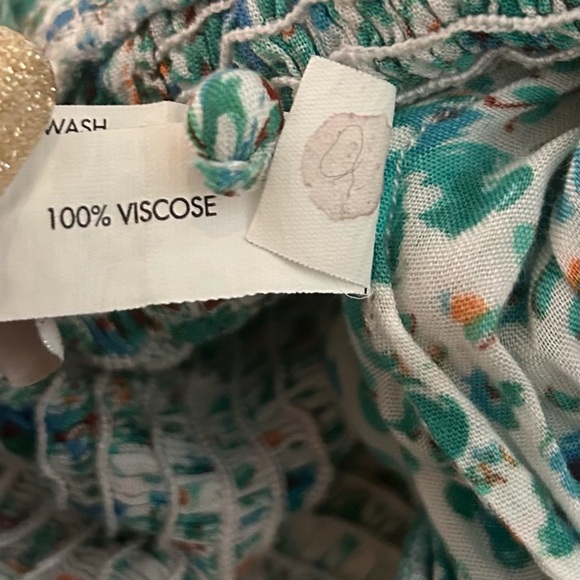 Poupette St. Barth Rachel Floral Flutter Sleeve Tassel Tie Shoulder Mini Dress - Picture 8 of 8